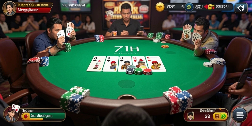Tampilan gameplay 71H yang menegangkan dan interaktif.