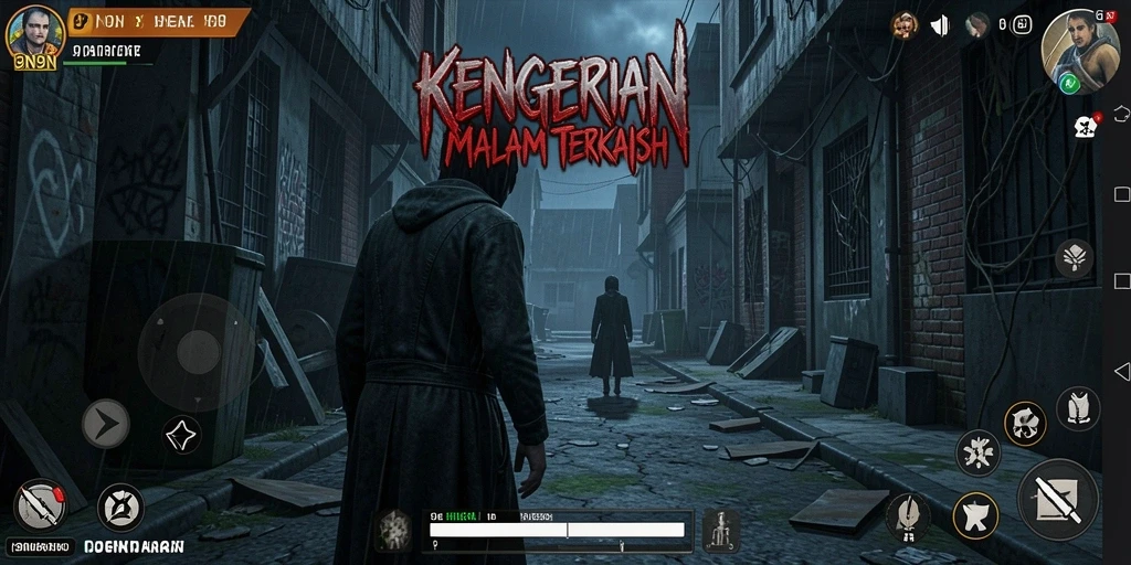 Menampilkan kegelapan yang mencekam dalam gameplay 9N9N.