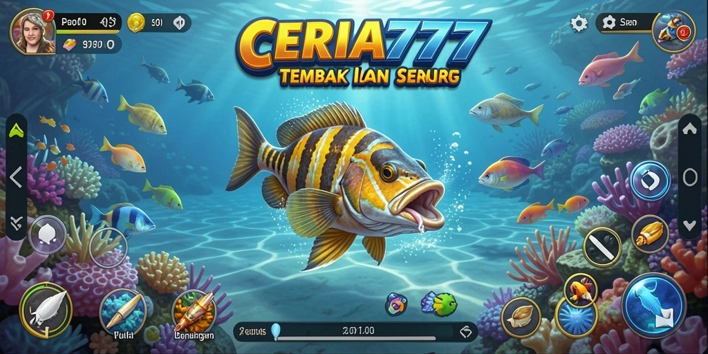 Screenshot dari gameplay seru Tembak Ikan dalam CERIA777.
