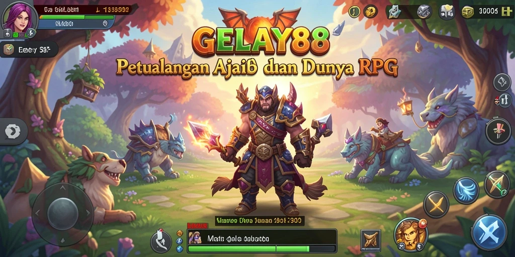 Gameplay menawan dari GELAY88 saat karakter berpetualang.