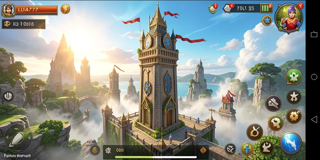 Tampilan menarik dari gameplay LUSA777 di dalam genre Tower Defense.