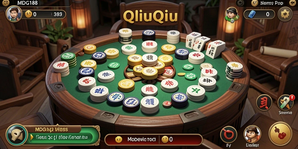 Tampilan menarik gameplay QiuQiu dalam MDG188.