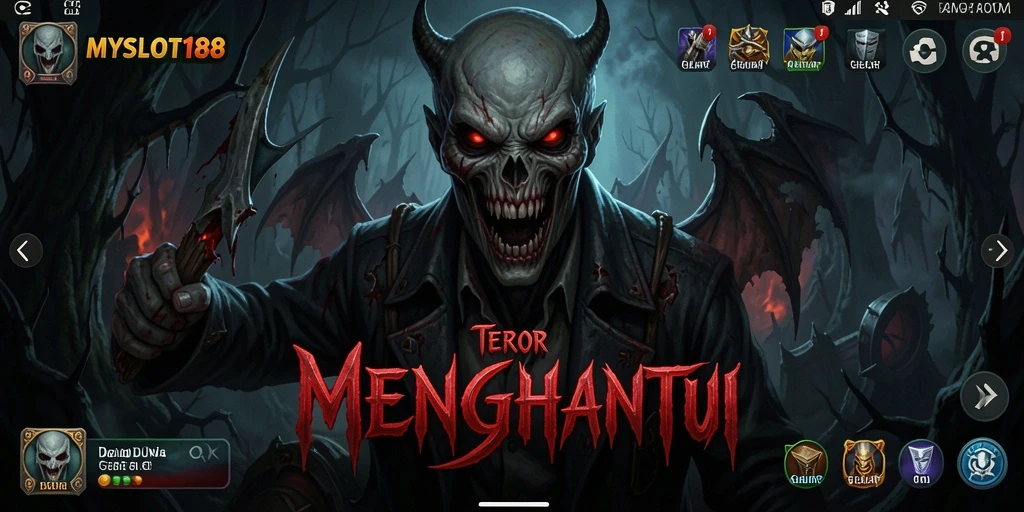 Gameplay mengerikan dalam MYSLOT188 dengan suasana mencekam.
