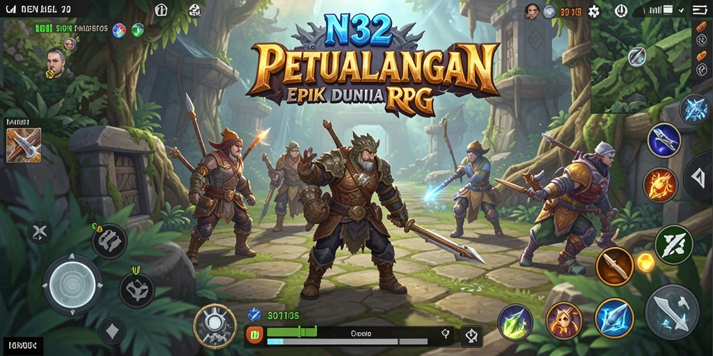Screenshot menampilkan aksi seru dalam permainan RPG N32.