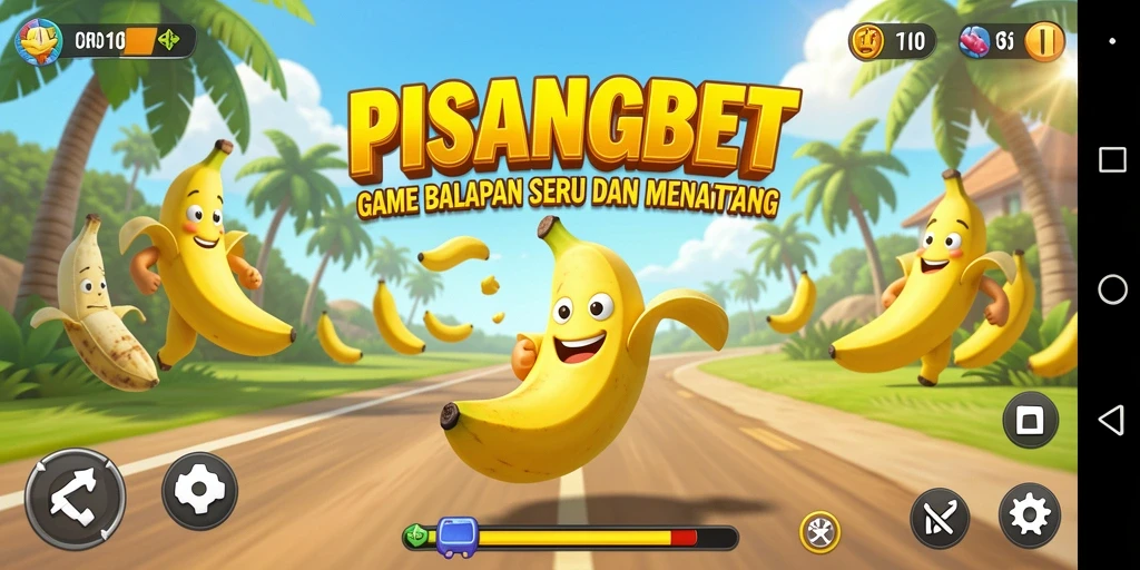 Tampilan gameplay PISANGBET yang menampilkan balapan seru dan menegangkan.
