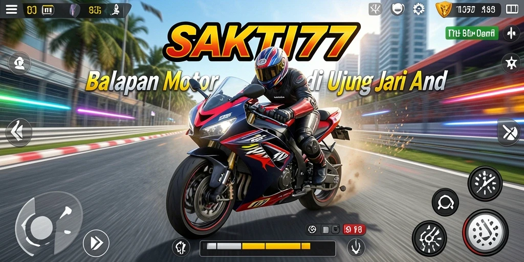 Screenshot SAKTI77 menunjukkan aksi balap motor yang mendebarkan.